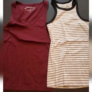 2 Aeropostale  Fitted Tank Tops Size Medium